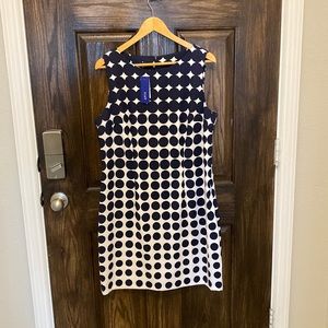 Apt 9, ladies polka dot sheath dress, size 16